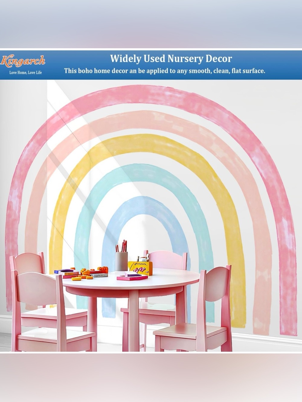 Kingarch Large Watercolor Arch Wall Decal, New - Picture 3 of 6